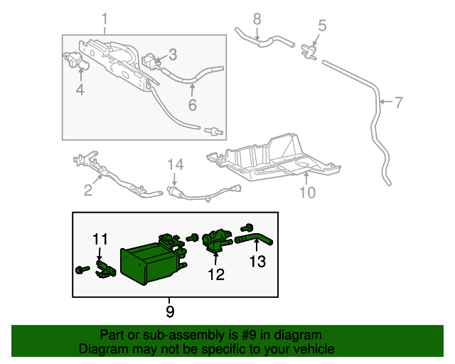 7774008020 Vapor Canister 20042006 Toyota Sienna Nucar Toyota