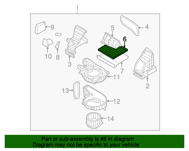 Fits KIA RIO MK3 1.1 CRDi Genuine Borg /& Beck cabine Pollen Intérieur Filtre à air