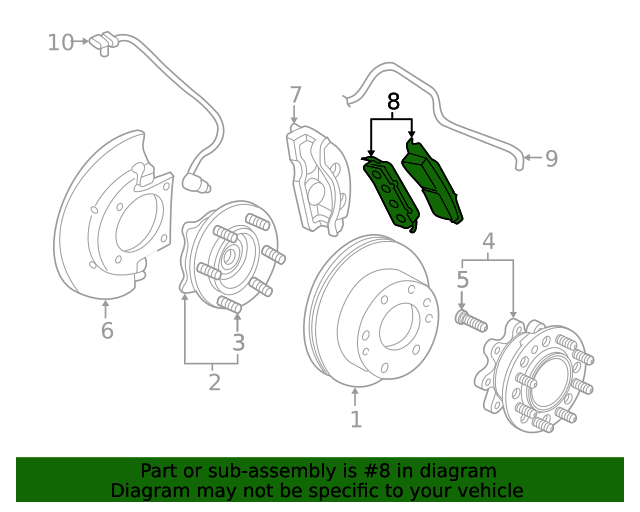 20182021 GM Front Disc Brake Pad Set with Clips and Lubricant 86813129