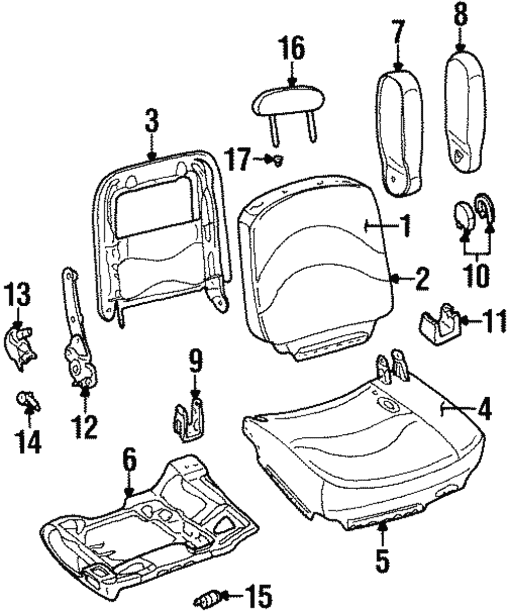Seat Frame - Ford (YW7Z-5463100-CA)