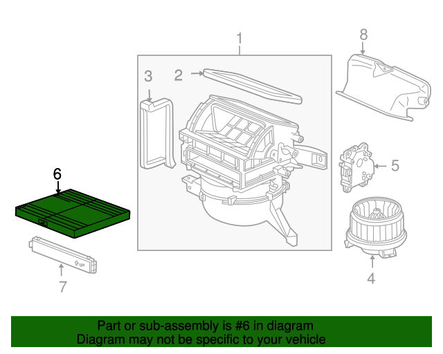 OEM 20102016 Honda Element, Filter 80291TF0405 Majestic Honda Automotive Parts