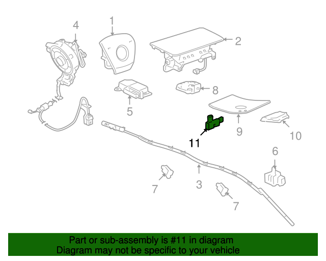 25954737 Airbag Passenger Seat Position Sensor 20102014 GM