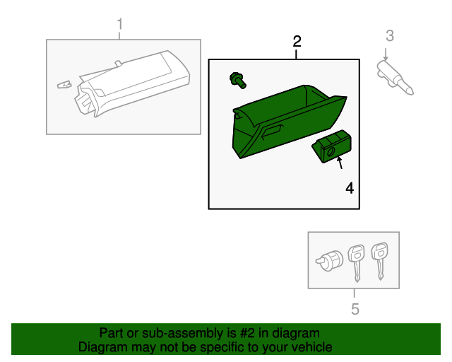 20062008 Toyota RAV4 Glove Box 5555042040E0 Toyota Parts Center
