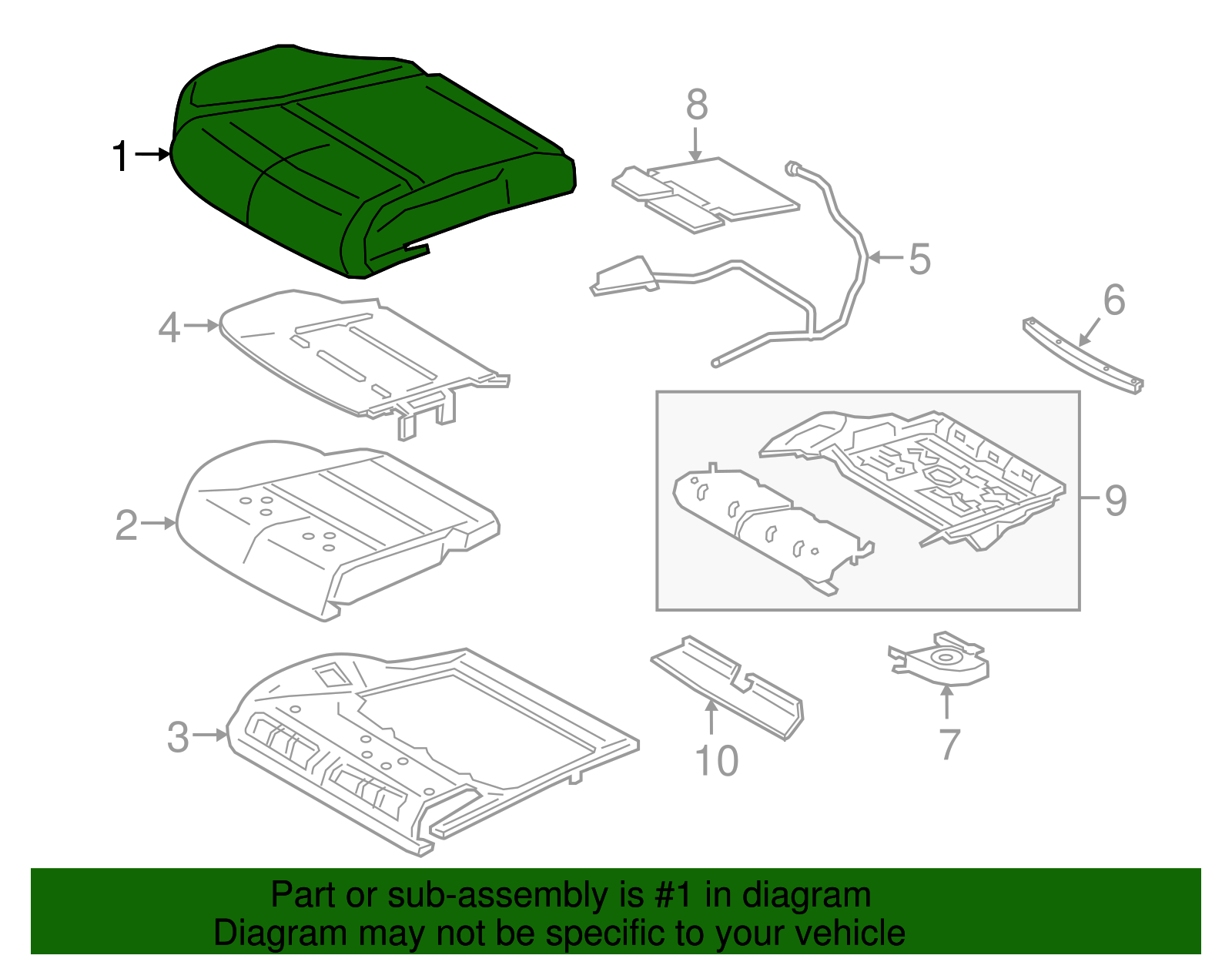 Cushion Cover - Ford (GD9Z-5462900-AC)