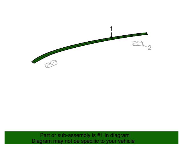 TOYOTA Genuine 75556-0T022 Roof Molding