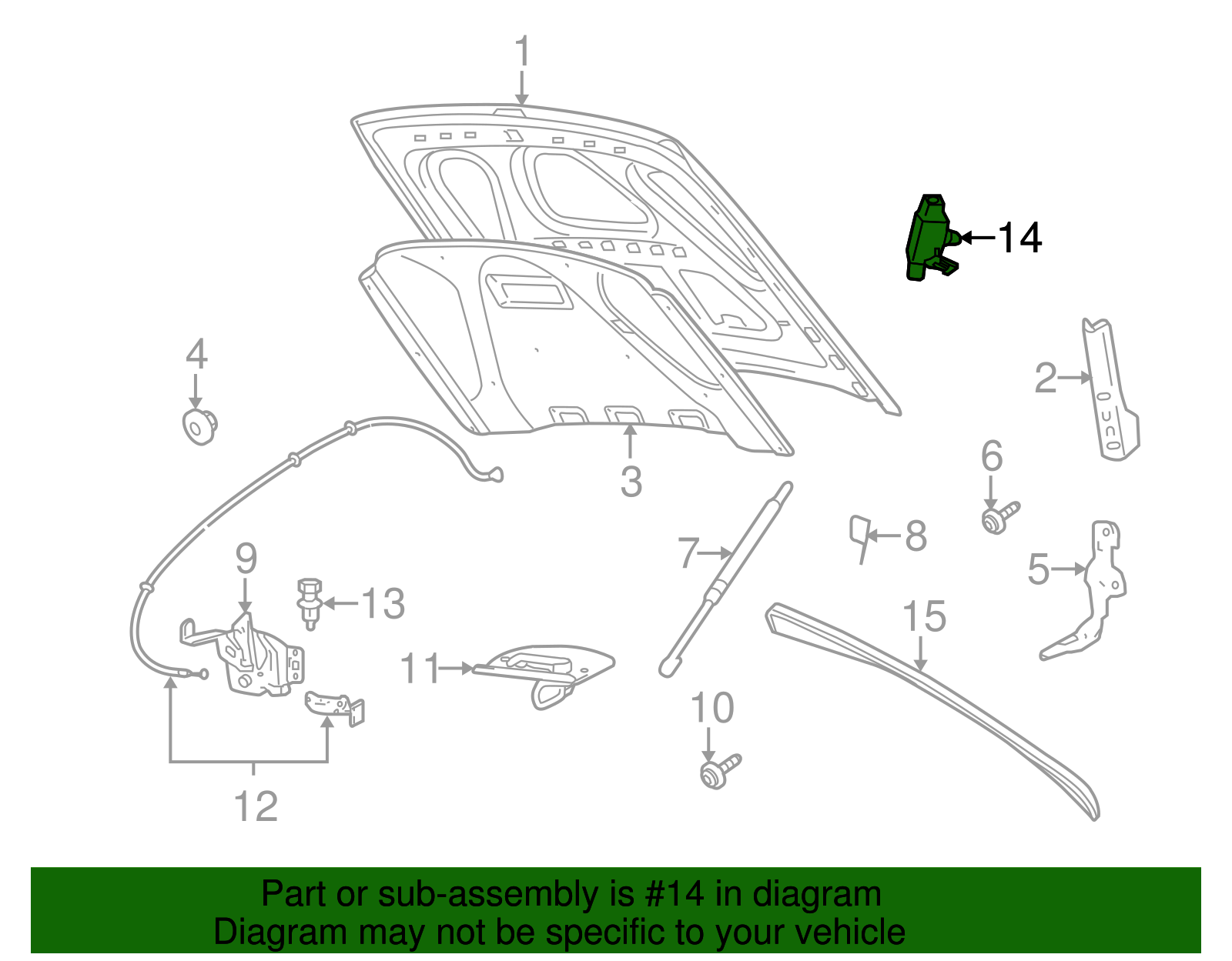 Under Hood Lamp - Ford (YW1Z-15702-BA)