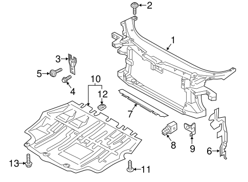 Radiator Support for 2016 Volkswagen CC #0