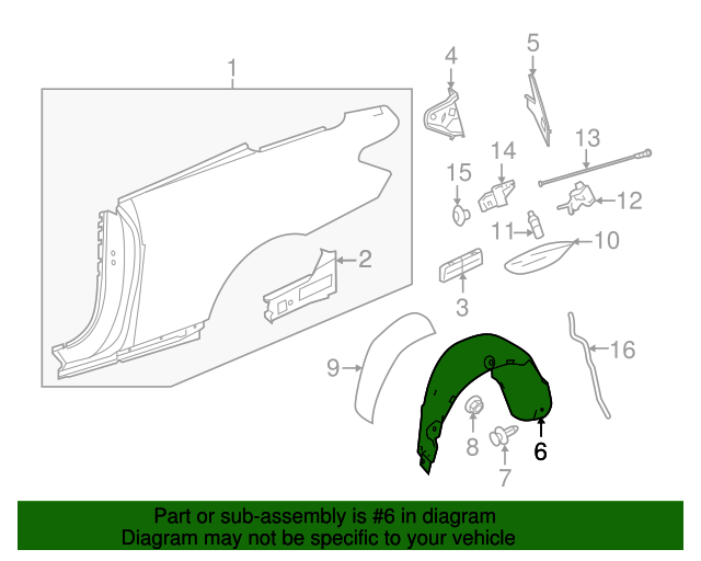 2010-2017 Mercedes-Benz Quarter Panel Splash Shield 207-690-04-30 ...
