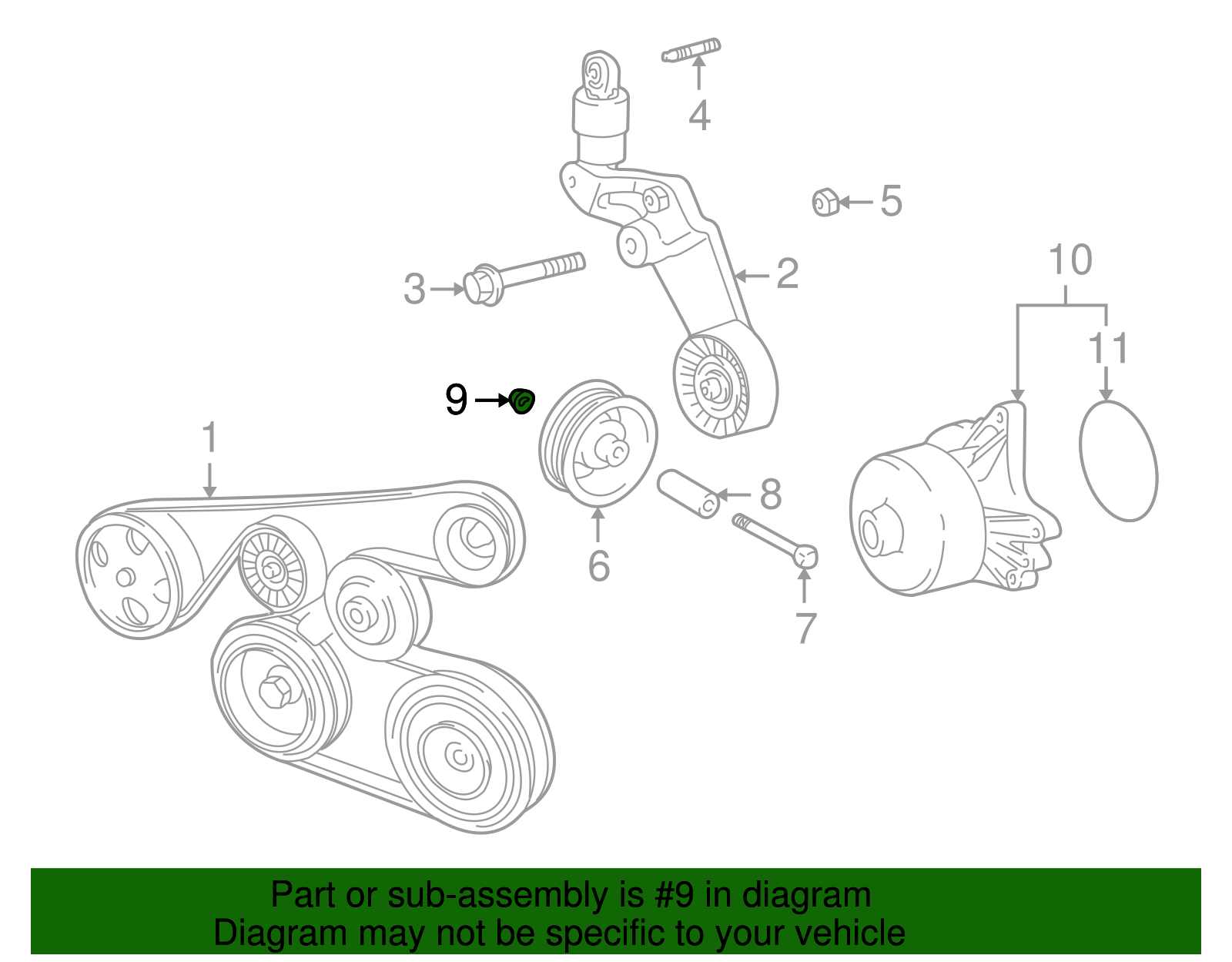 Idler Pulley Nut - Toyota (90179-10173)