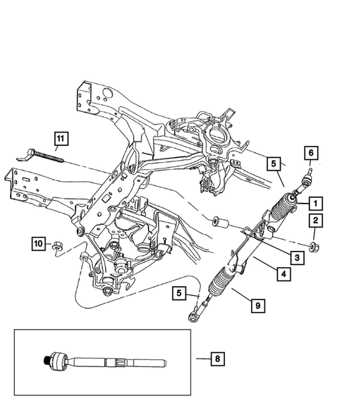 Steering Gear for 2008 Dodge Dakota #0