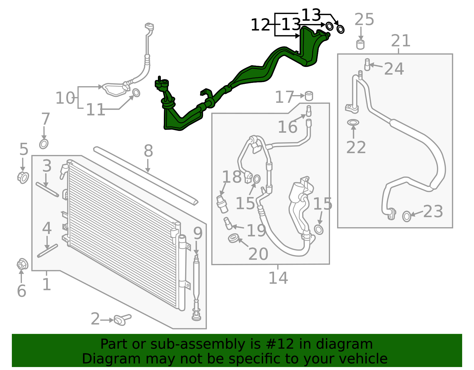 Motorcraft™ A/C Refrigerant Suction Hose - Ford (YF-38186)