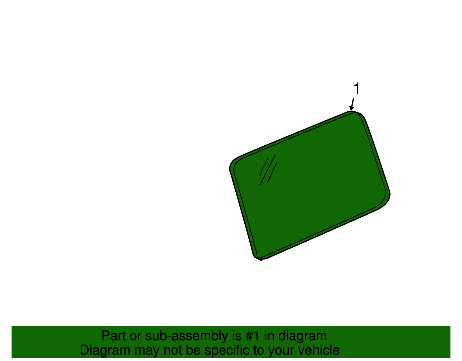 Passenger Side Quarter Rear Window (15905575)