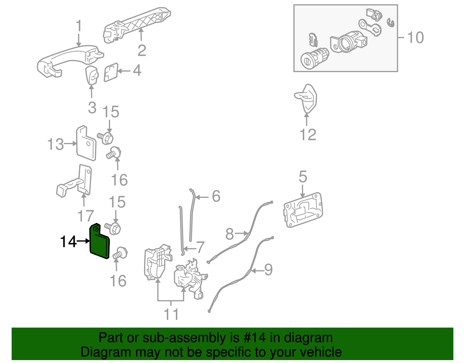 Lower Hinge - GM (25996979)