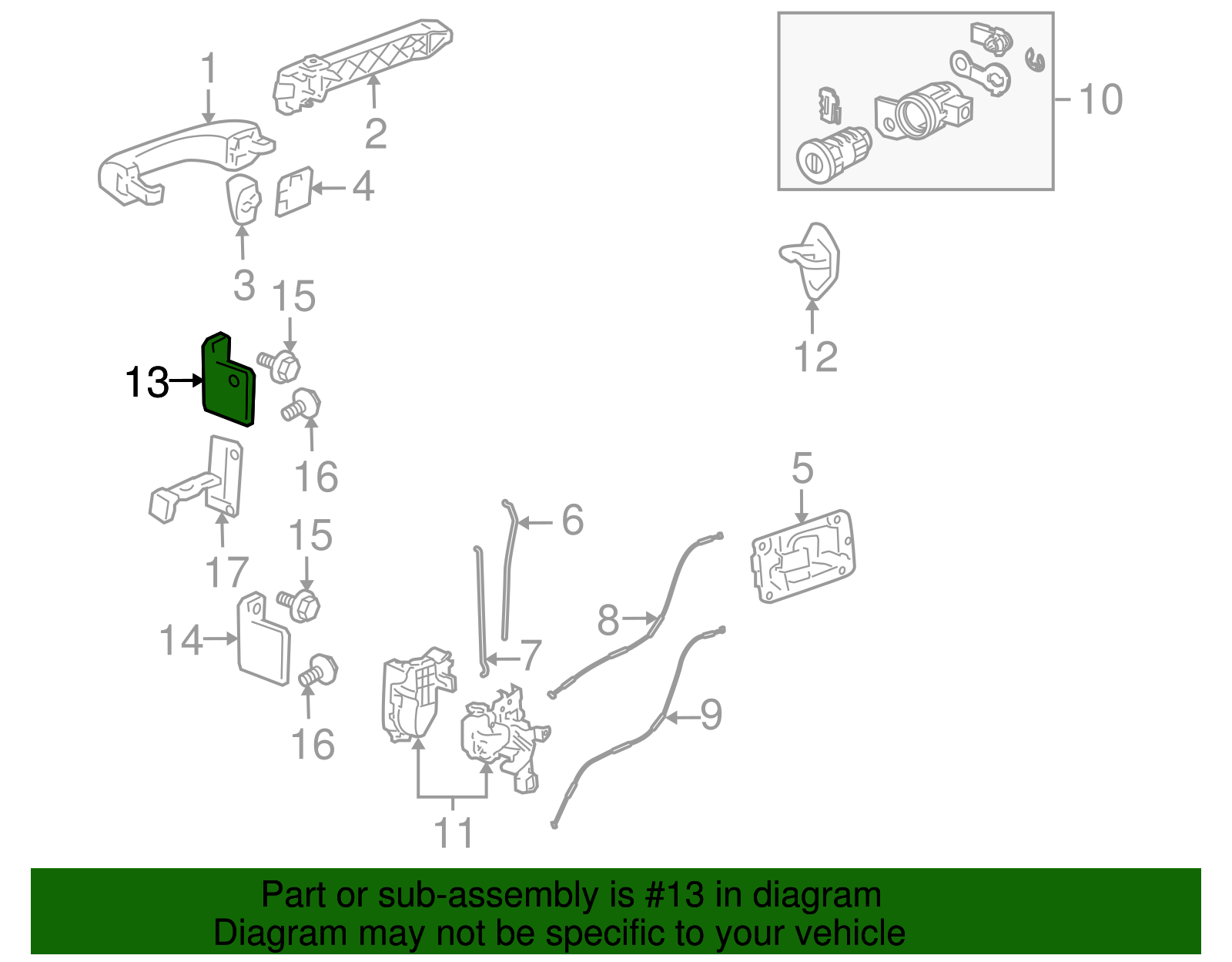 Upper Hinge - GM (22905176)
