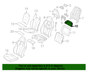 52-10-8-062-304 - Seat Back Panel - 2015-2019 BMW | Buy BMW Parts Now
