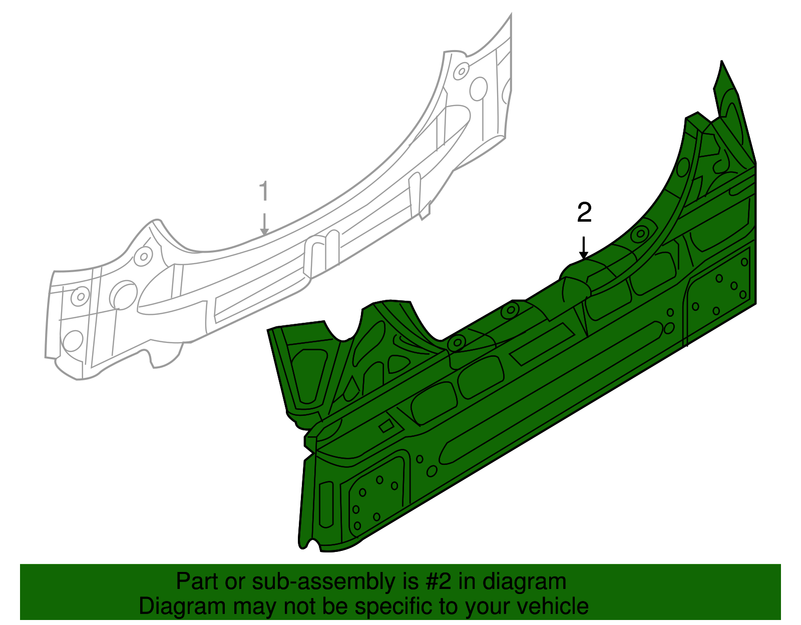 Reinforcement, R/End Lower Panel - GM (93183616)