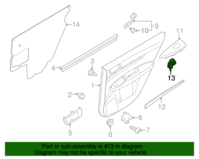 20132014 Subaru OEM NEW 20132014 Subaru Outback Legacy SwitchPower