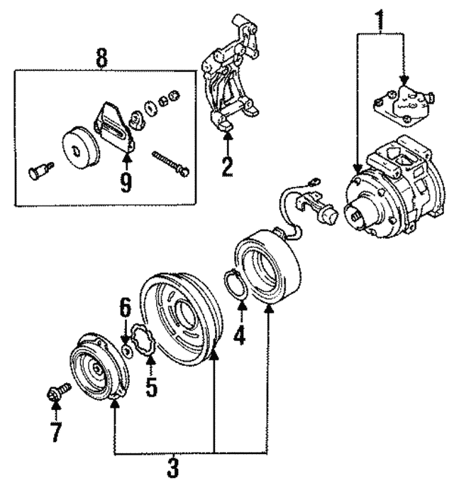 1995-1999 Mitsubishi Eclipse Clutch & Pulley Bolt MB609777 