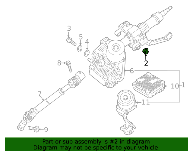 20042020 Kia Steering Column Nut 1327008001