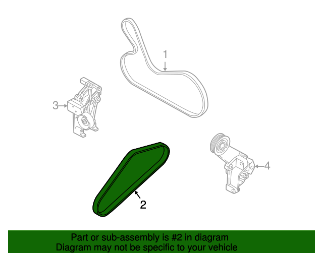 5717039000 Power Steering Belt 20022006 Kia My Kia Parts
