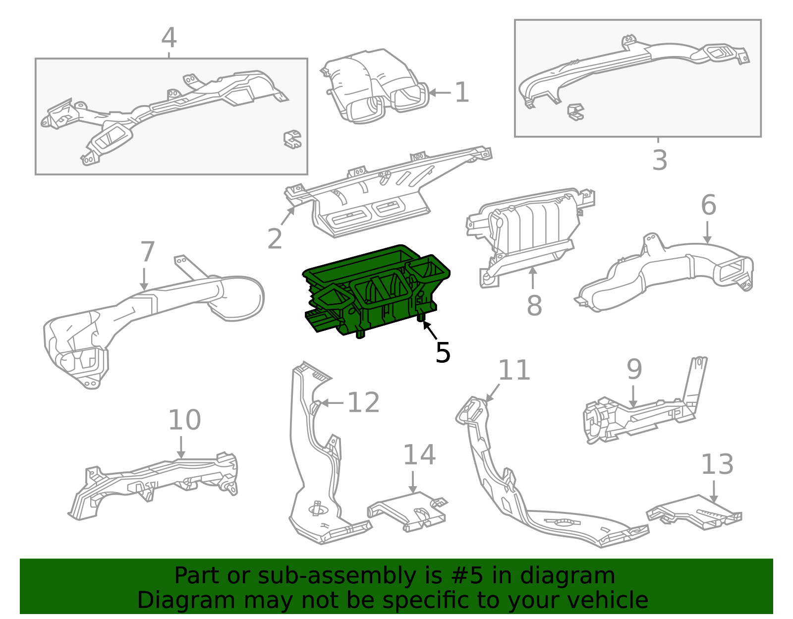 Center Duct - Toyota (87201-0E150)