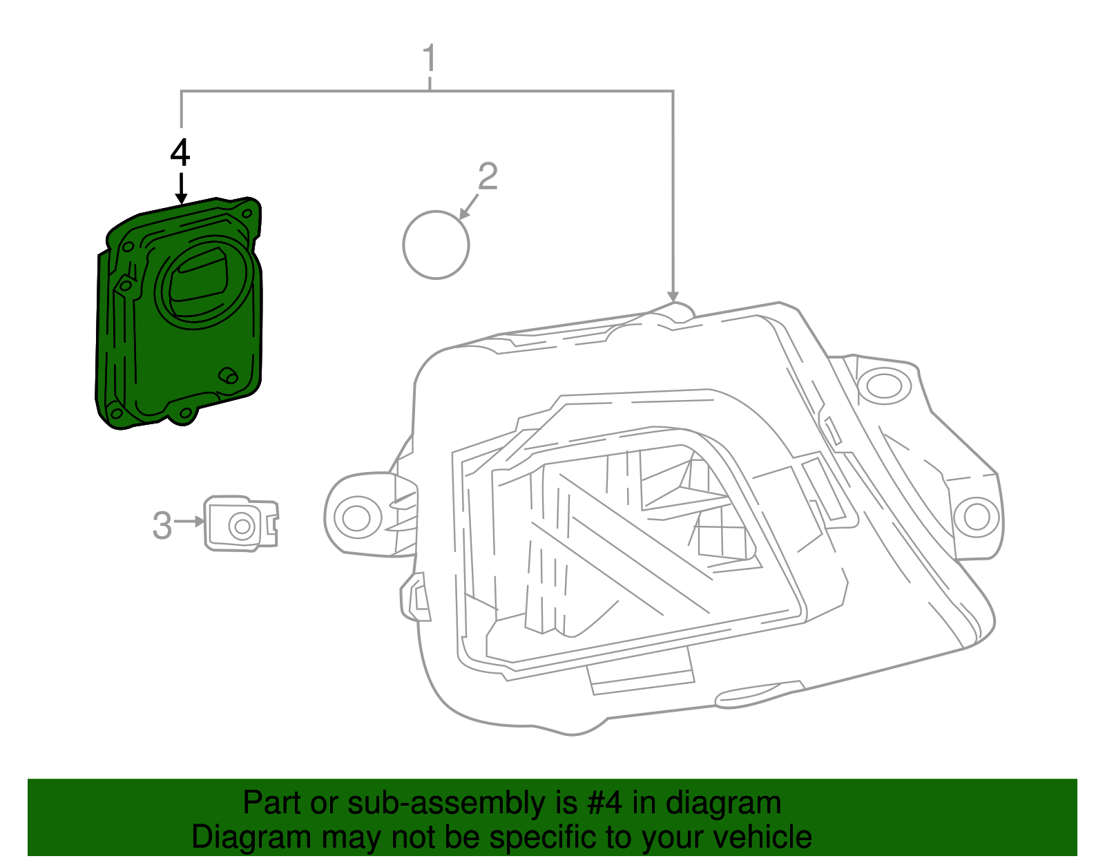 Headlamp LED Driver Module - Cadillac (84124789)
