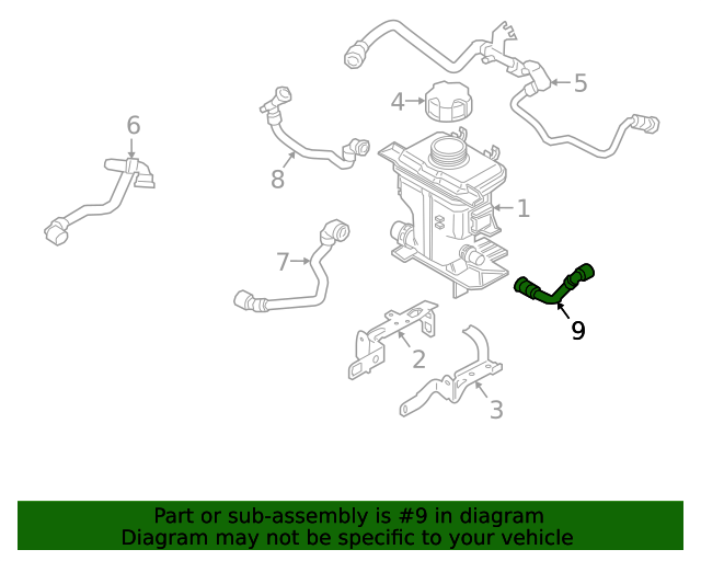 17129894787 - 2019-2023 BMW Reservoir Hose (17-12-9-894-787) | BMW  