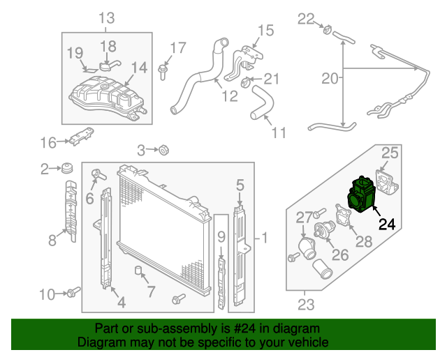 20032006 Kia Sorento Thermostat Housing 25622 39800 QuirkParts