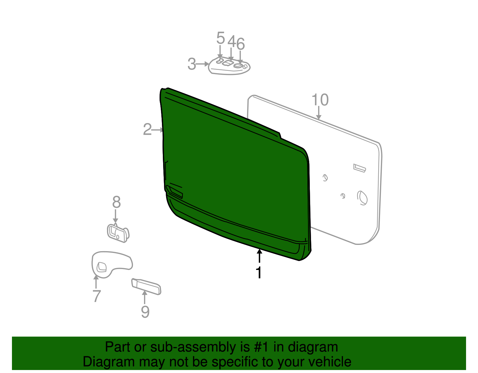 Door Trim Panel - GM (89044228)