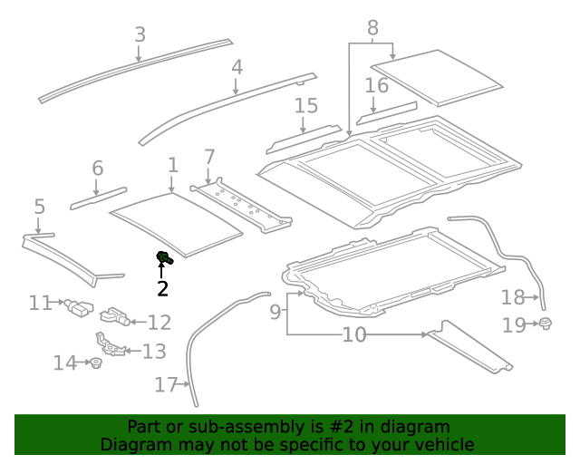 8561821010 Sunroof Glass Screw 20102023 Toyota Longo Toyota Parts