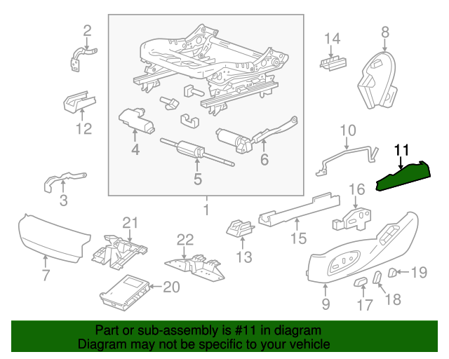 20142016 Cadillac ELR Medium Cashmere Driver Seat Cushion Side Finish Panel 23115105