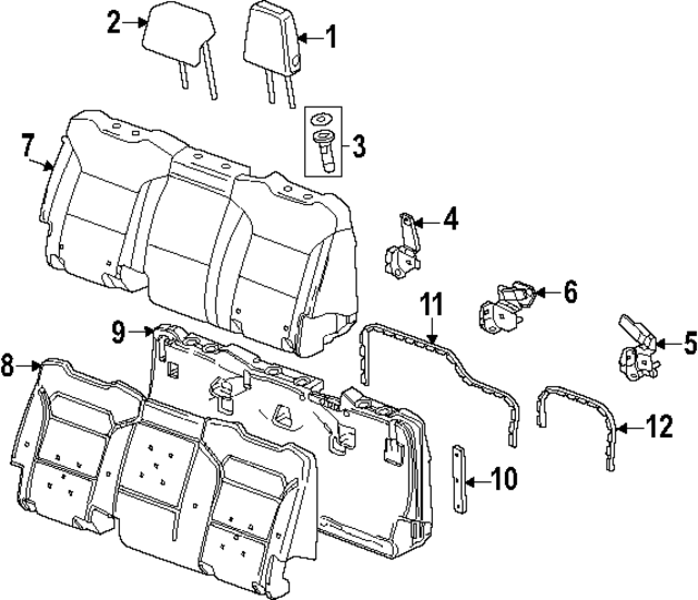 2024 Chevrolet Silverado EV Headrest, Center 85133926 GM Parts Center