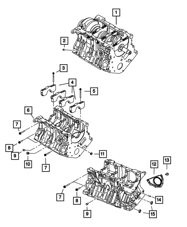20082010 Mopar Short Block Engine RL039266AA Mopar Estores