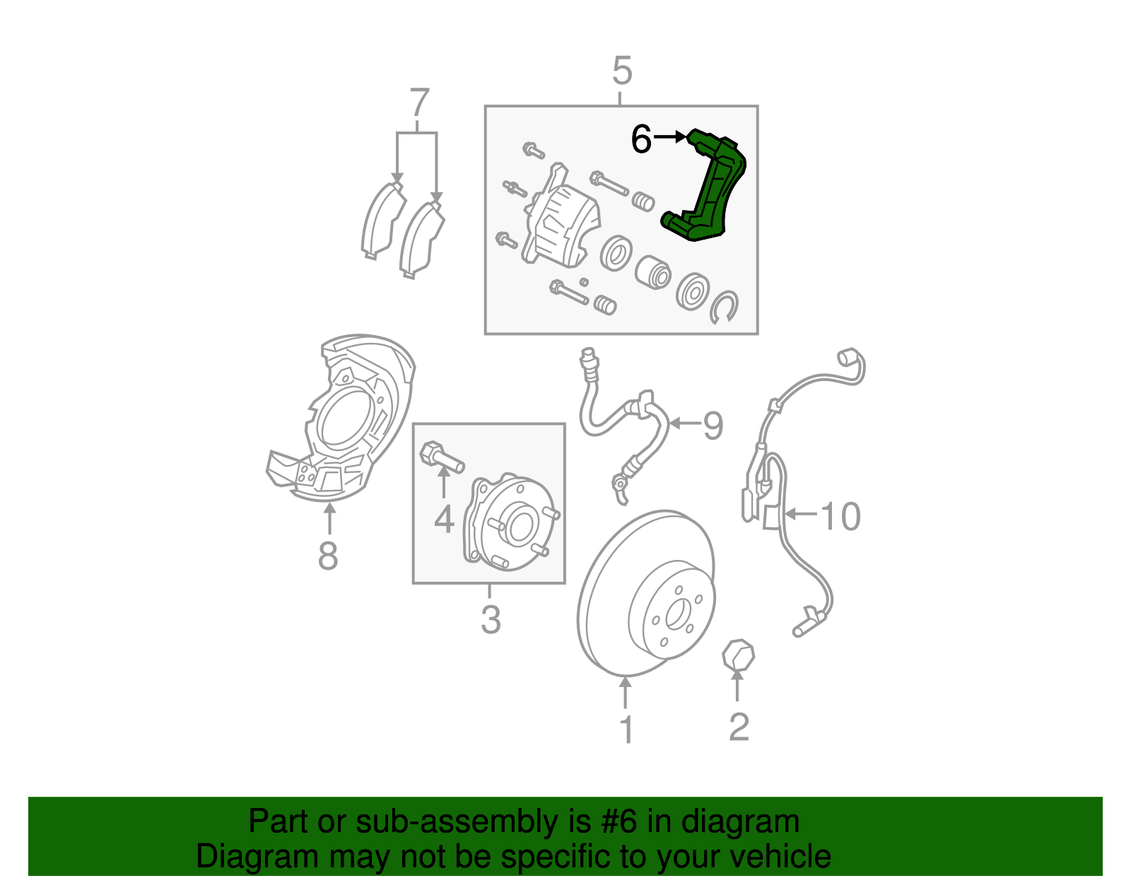 Caliper Support - Scion (47722-42091)