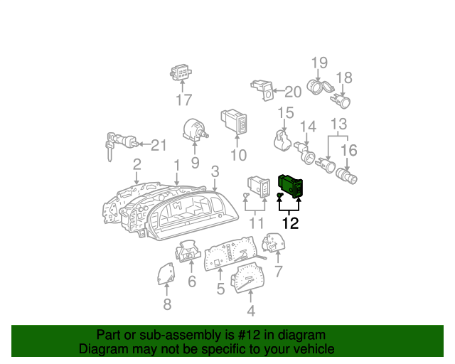 19982004 Toyota Hazard Switch 8433204030 OEM Parts Online