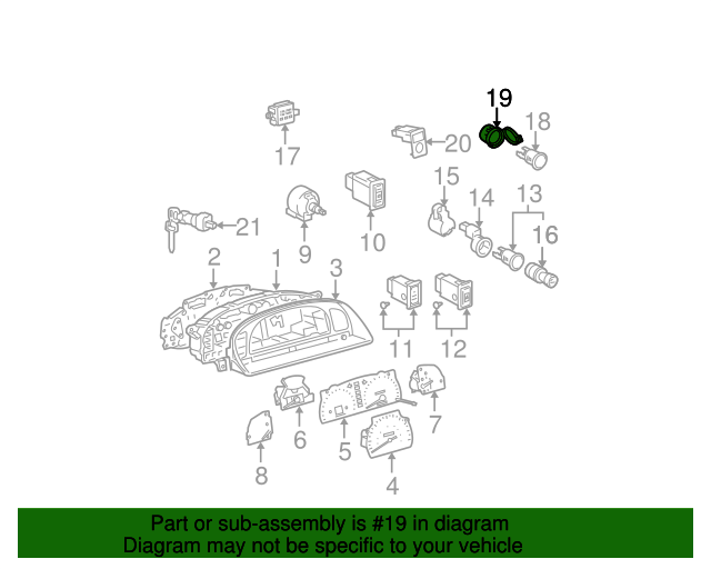 20012004 Toyota 12 Volt Accessory Power Outlet Cover 85535
