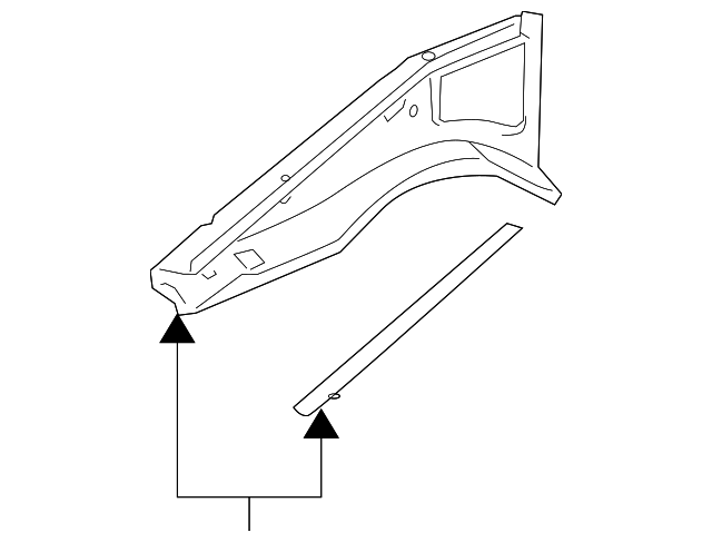 Passenger Side Front Compartment Upper Side Rail - GM (88980809)