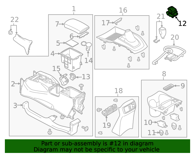 20182022 Nissan Prk Brake Switch 251756FR0A Nissan Parts Plus