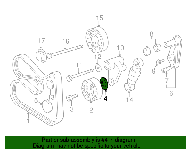 11281730532 19952008 BMW Idler Pulley Washer (11281730532) BMW of South Atlanta Parts