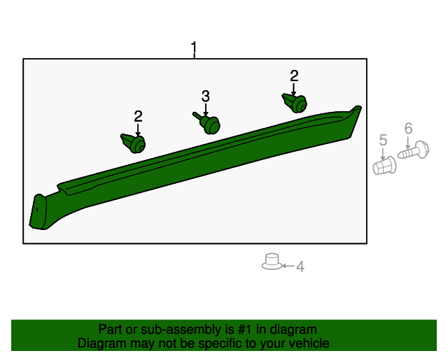 20162019 Toyota Land Cruiser Rocker Molding 7585060040E2 Toyota