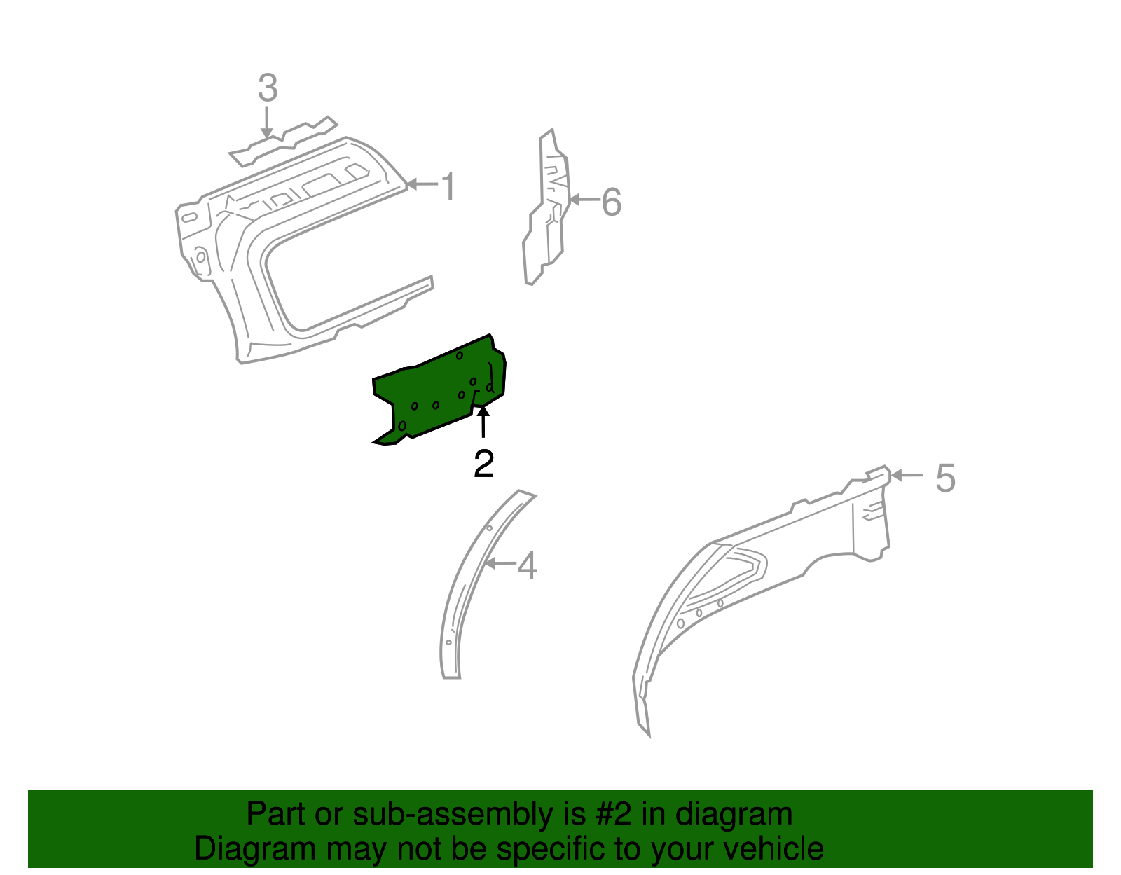 Driver Side Body Side Front Inner Panel - GM (15794843)