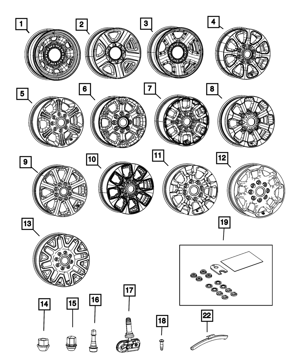 2019 2025 ram aluminum wheel 6mp64rxfaa retail performance auto parts