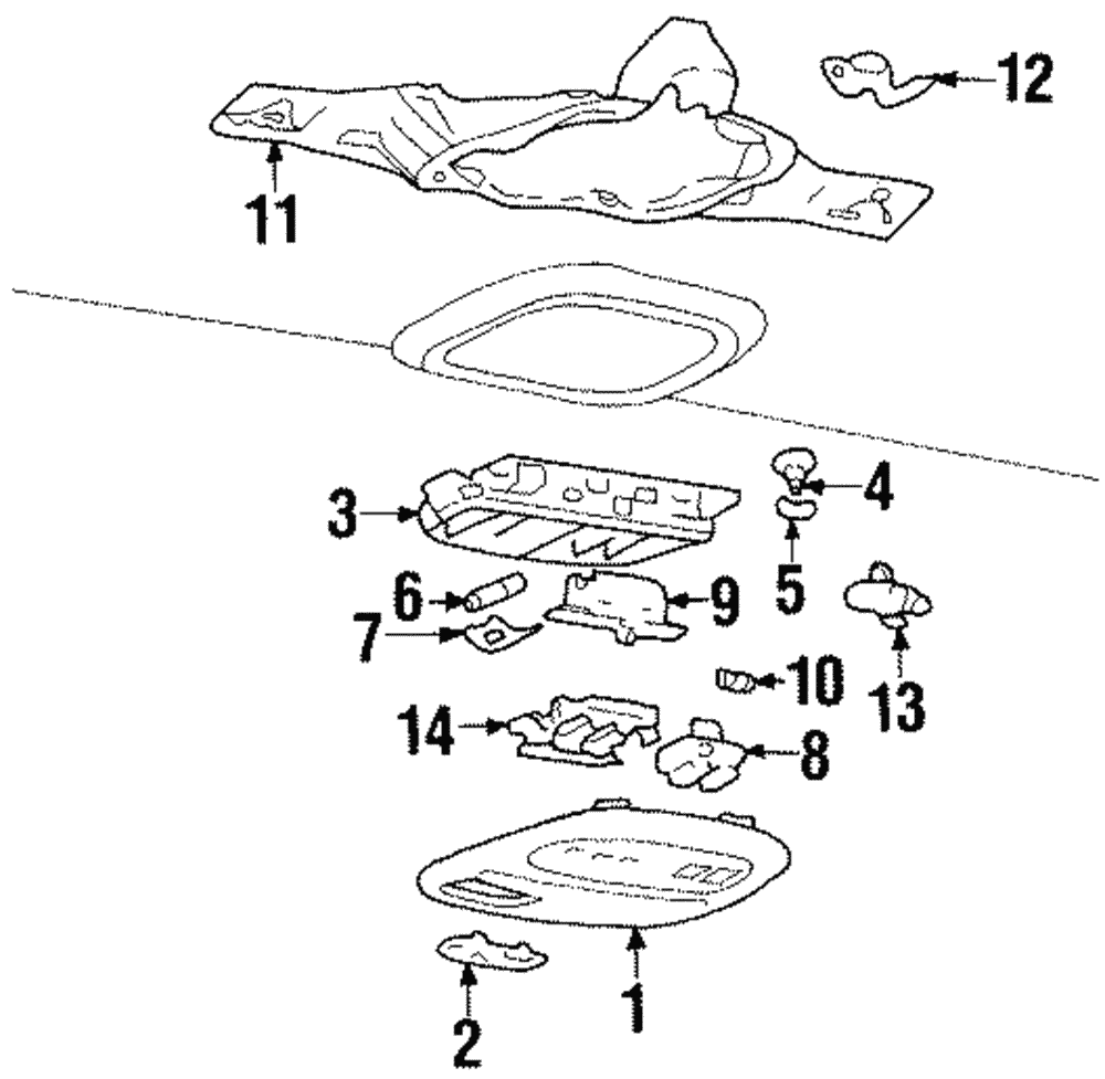 Pushbutton, Roof Console Rdg Lp Switch *Neutral - GM (12482916)