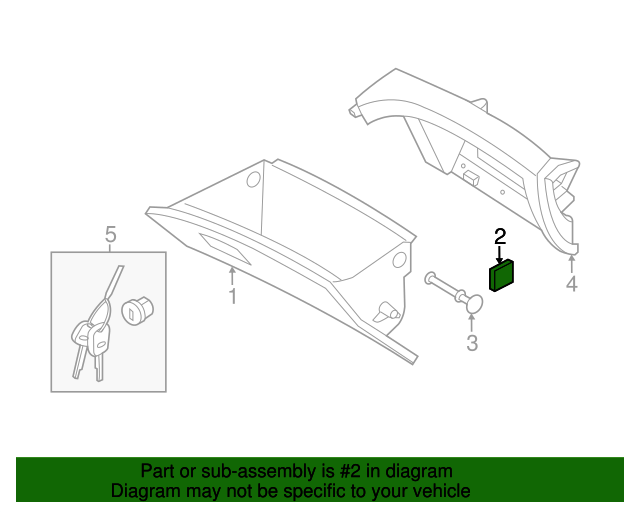 845172P000YDA Glove Box Assembly Stopper 20112015 Hyundai