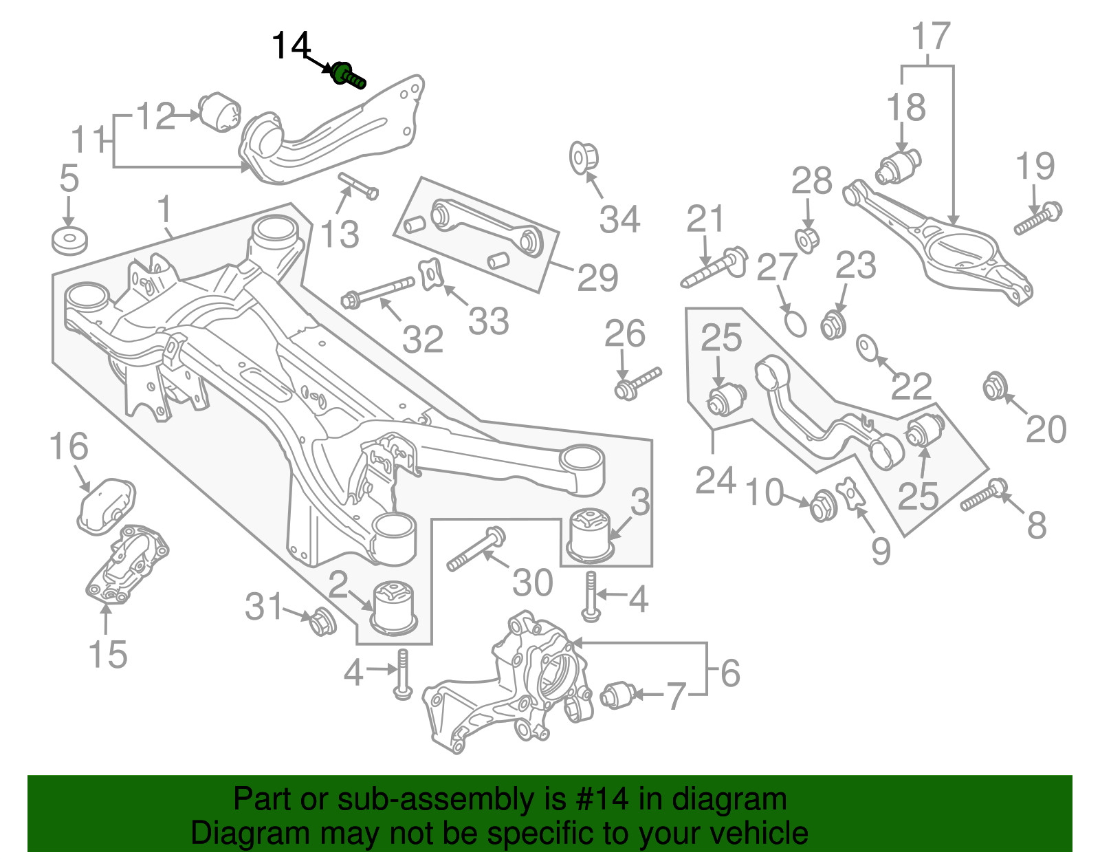 Trailing Arm Mount Bolt - Volkswagen (N-106-284-01)
