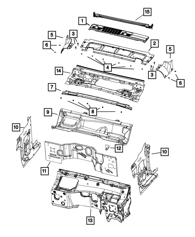 2019 Jeep Wrangler Cowl Side Trim Panel, Left 6BM51KYVAC Mopar Estores