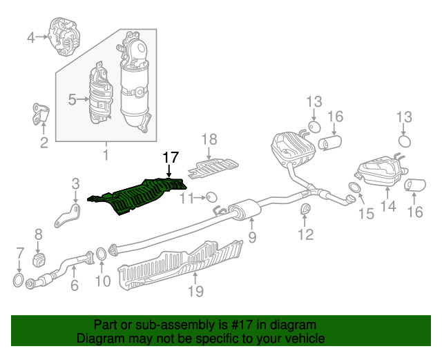 74628TLBA00 Exhaust Heat Shield 20172024 Honda CRV AutoNation Parts