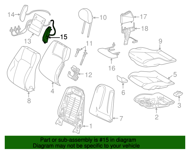 2039100375 Lumbar Support 20012005 MercedesBenz MercedesBenz