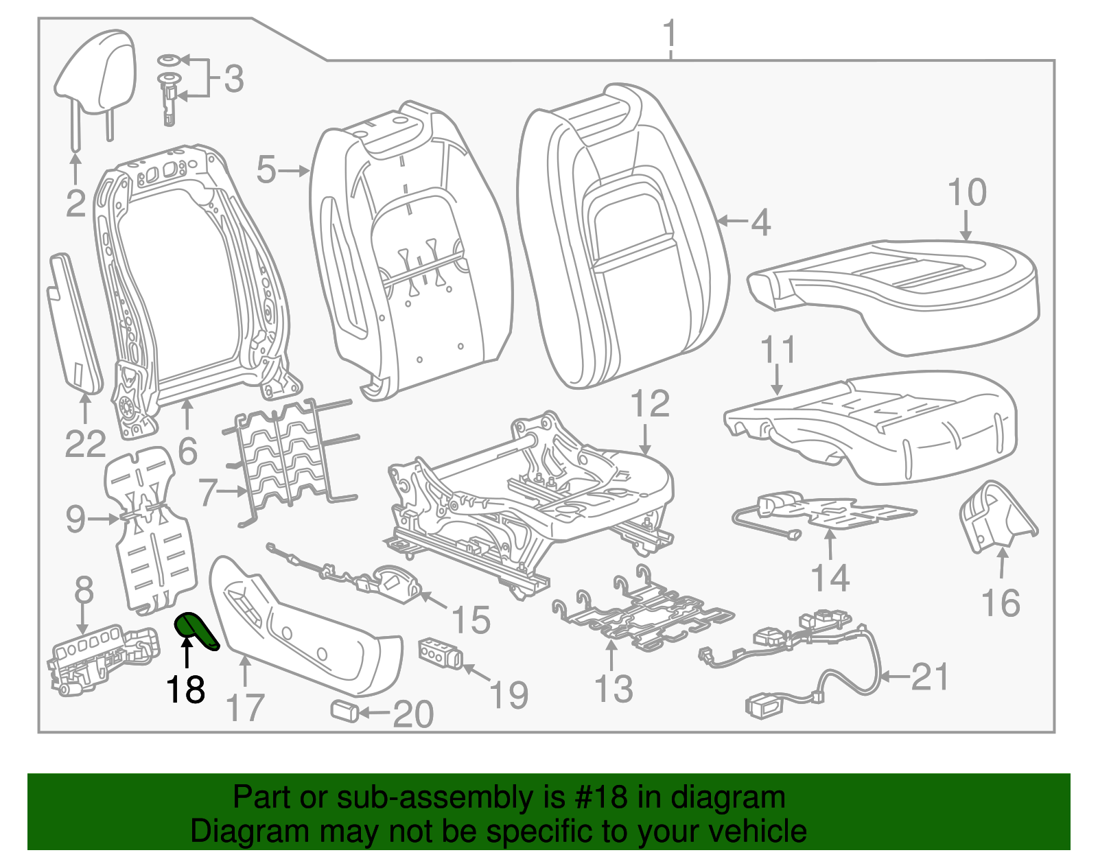 Driver Seat Recliner Handle - GM (84401236)