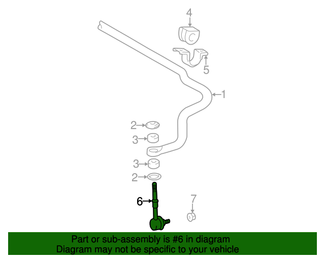 20012004 Toyota Link Assembly, Front Stabilizer, Left 4881035020 Toyota Parts Center